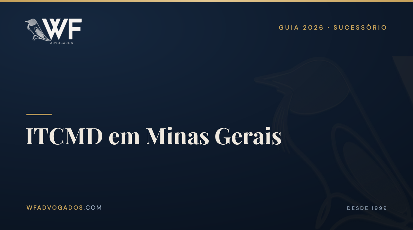 Capa do artigo 'ITCMD em Minas Gerais' — WF Advogados.